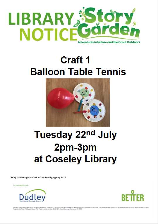Coseley Library - Balloon Table Tennis Craft